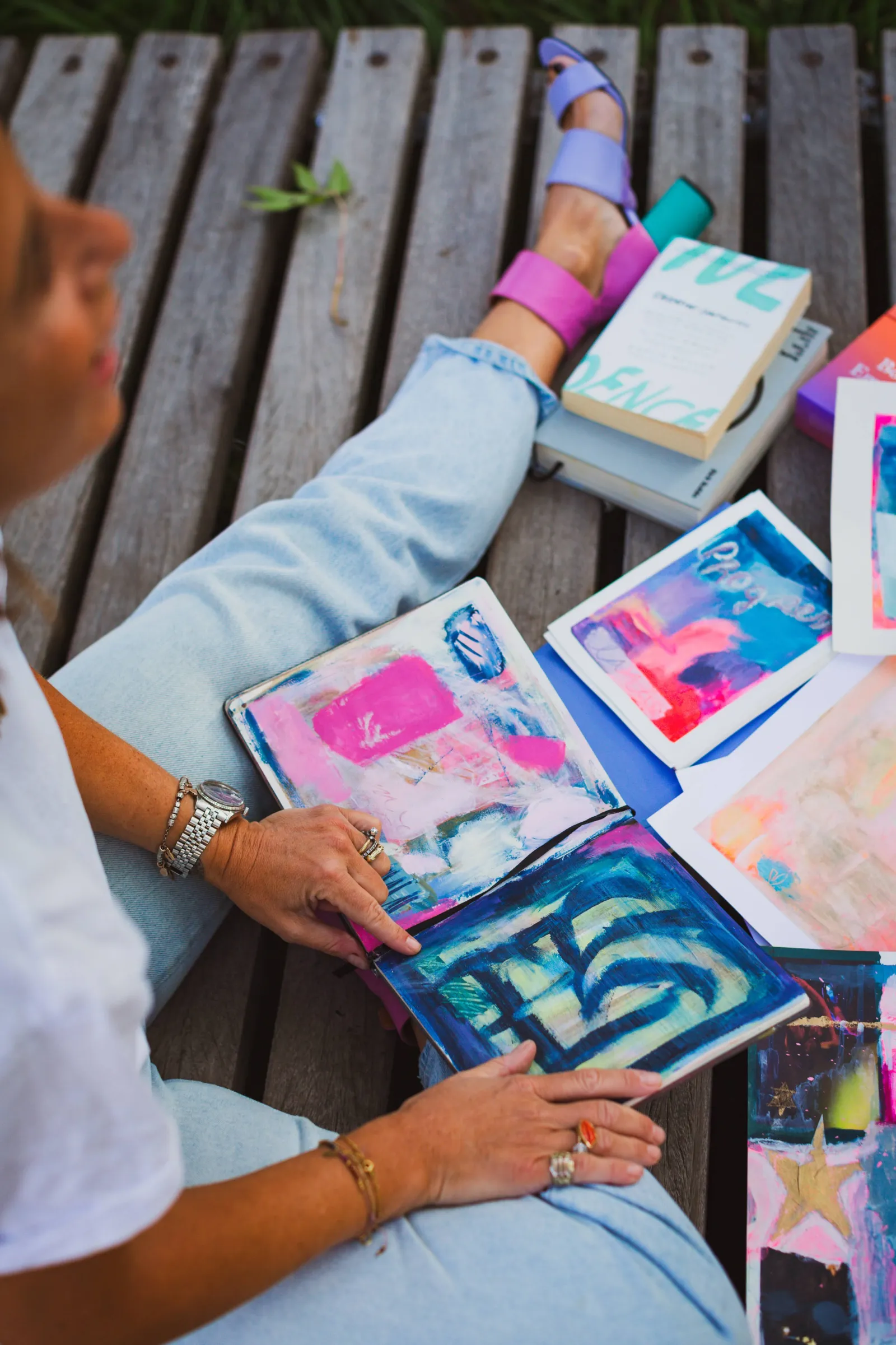 Creatieve sessie in het atelier
